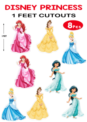 Princess Cutouts (1ft) - 8 Pcs