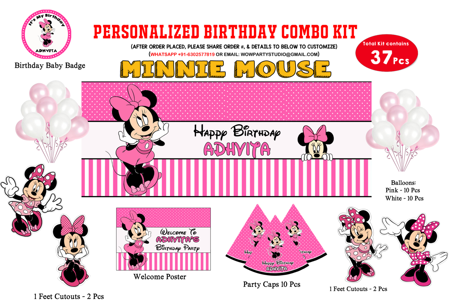 Minnie Theme - Combo Kit 37Pcs