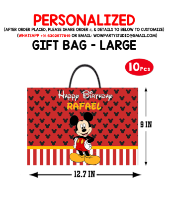 Mickey Mouse Gift Bag - Large (10 Pcs)