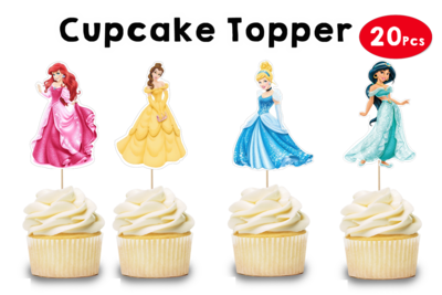 Frozen Elsa Theme Cupcake Shape Topper (20 Pcs)