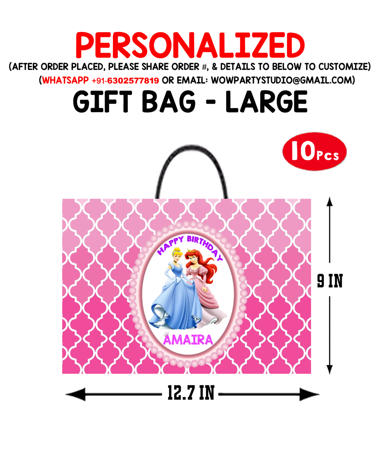 Princess Disney Gift Bag - Large (10 Pcs)