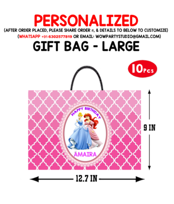 Princess Gift Bag - Large (10 Pcs)