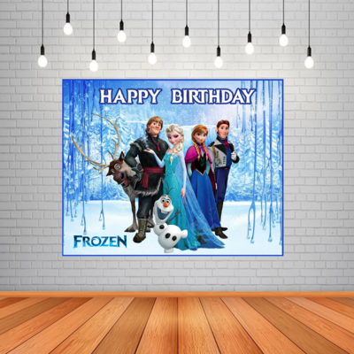 Frozen Elsa Backdrop / Background Banner (4ft x 5ft) Non-Personalized
