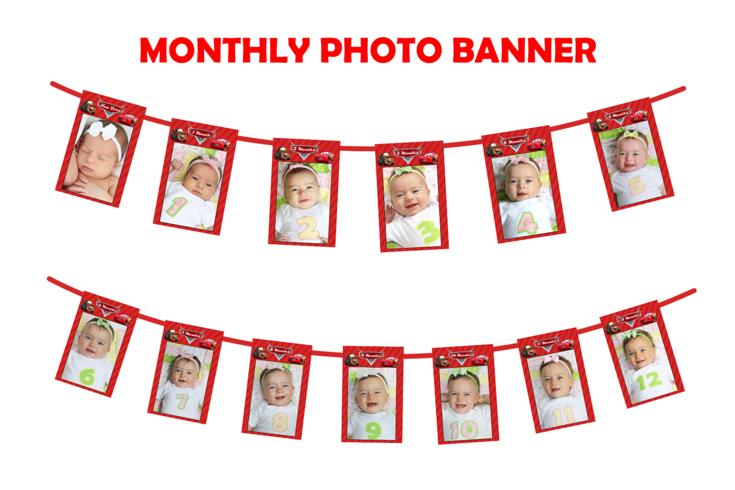 Car Theme Monthly Photo Banner
