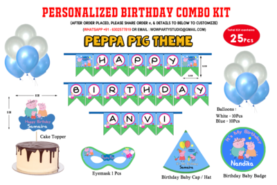 Peppa Pig Theme - Combo Kit 25Pcs