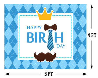 Little Boy Theme Background Banner (4ft x 5ft) #1
