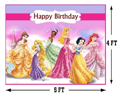 Princess Backdrop / Background Banner (4ft x 5ft)