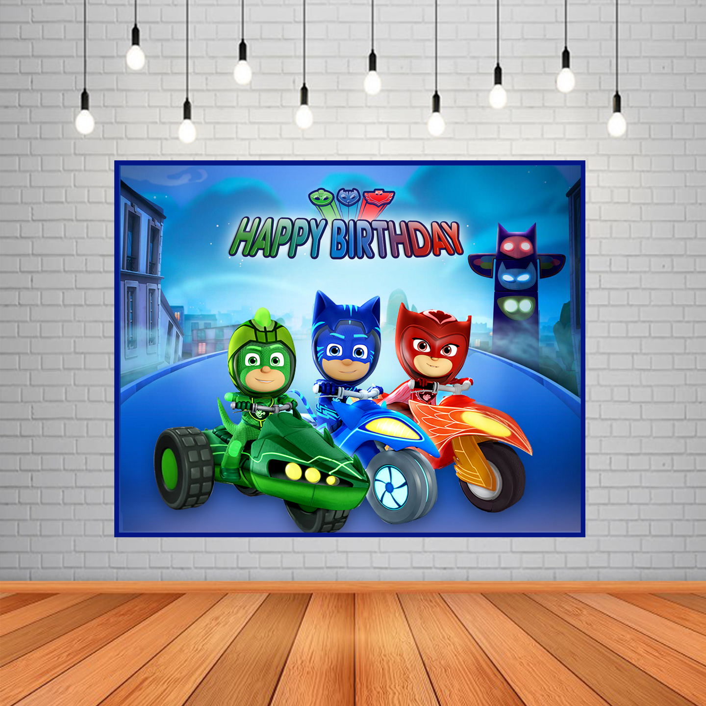 PJ Masks Backdrop / Background Banner (4ft x 5ft)