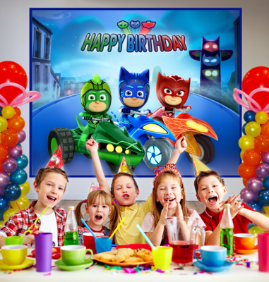 PJ Masks Backdrop / Background Banner (4ft x 5ft)
