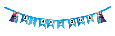 Frozen Elsa I am One Bunting Banner