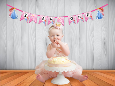 Disney Princess I am One Bunting Banner