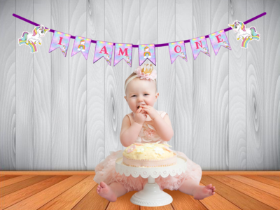 Unicorn I am One Bunting Banner