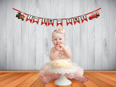 Car I am Two Bunting Banner