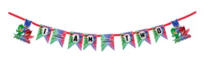 PJ Masks I am Two Bunting Banner