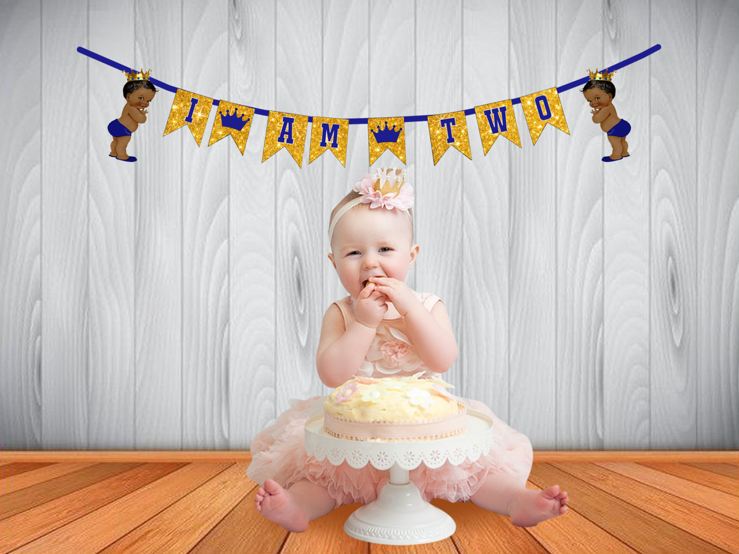 Royal Prince I am Two Bunting Banner