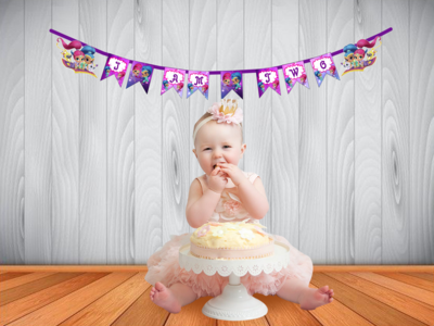 Shimmer &amp; Shine I am Two Bunting Banner