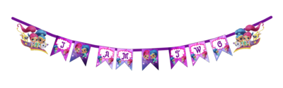 Shimmer & Shine I am Two Bunting Banner
