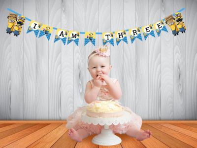 Minion I am Three Bunting Banner