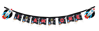 Space I am One Bunting Banner