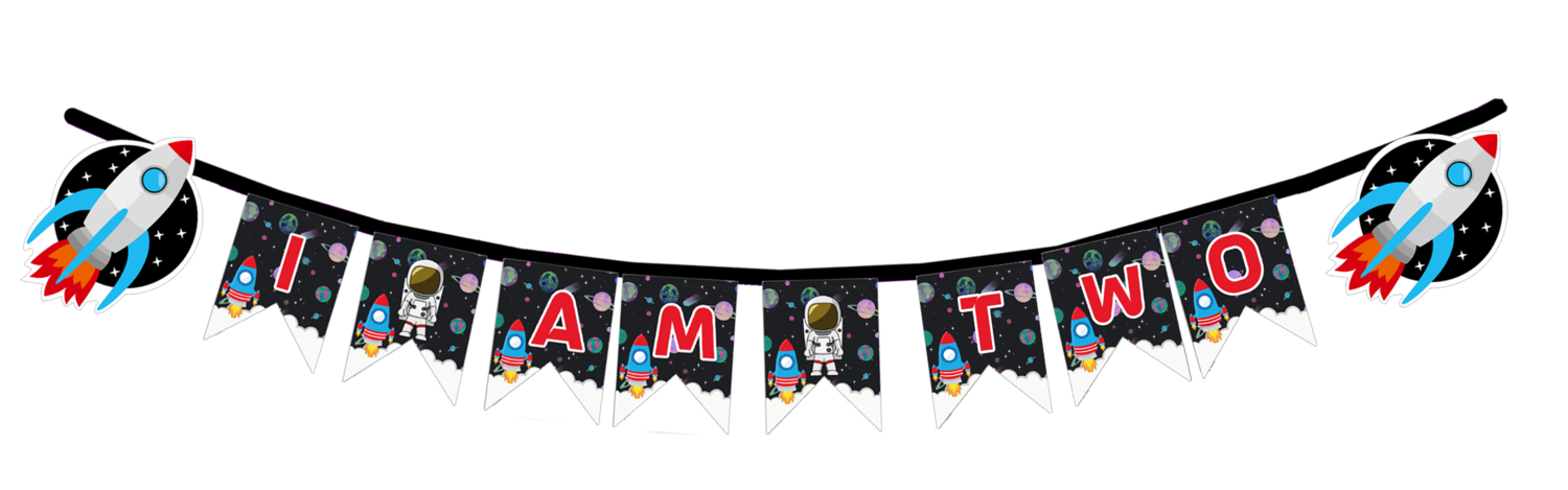Space I am Two Bunting Banner