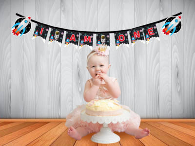 Space I am One Bunting Banner