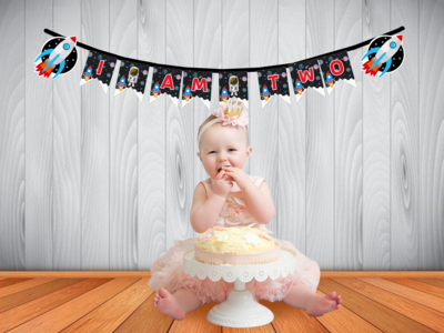 Space I am Two Bunting Banner