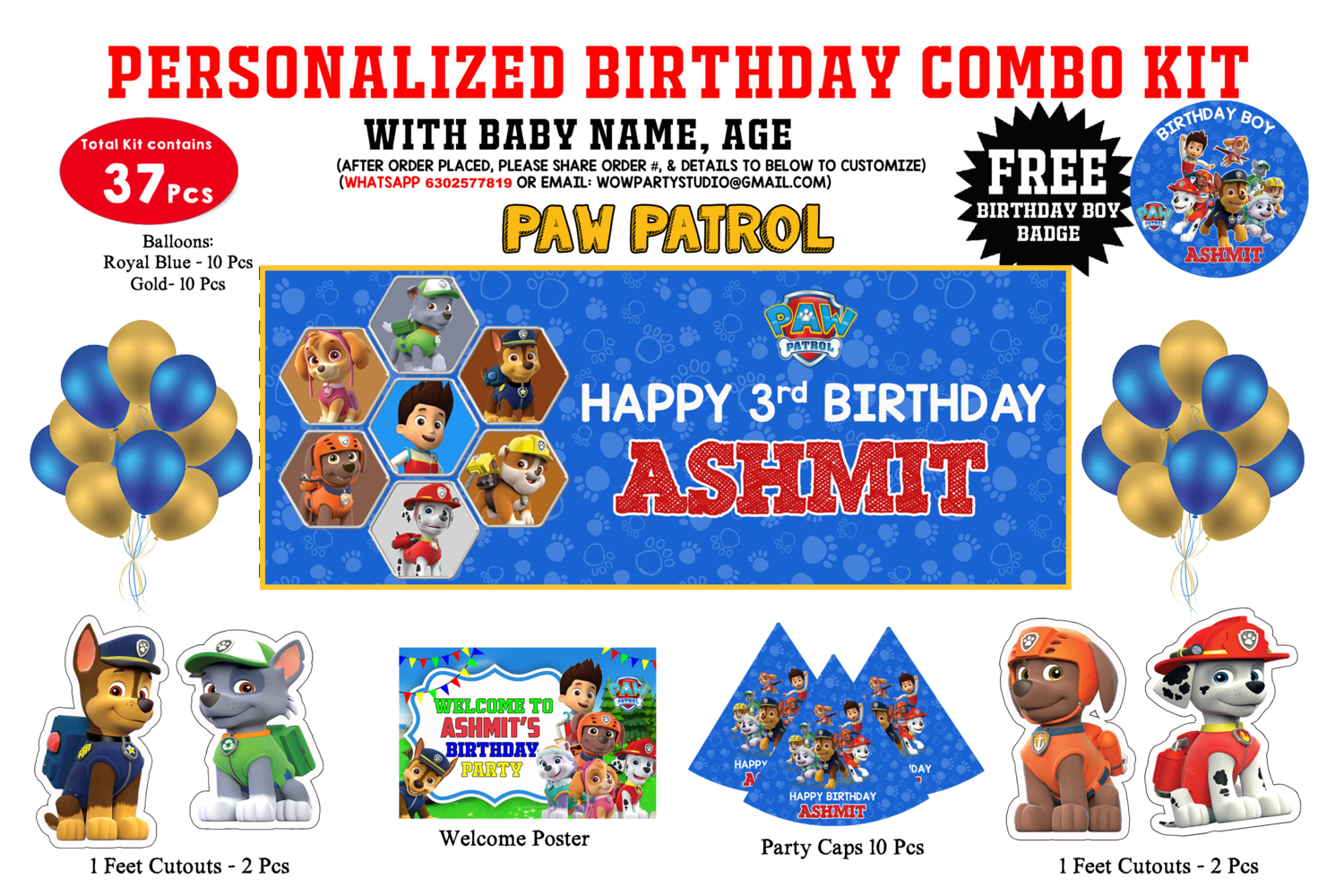 Paw Patrol Theme - Combo Kit 37Pcs