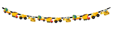 Construction Characters Bunting Banner