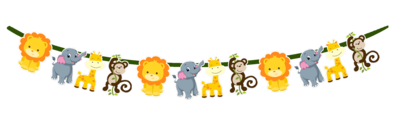 Jungle Characters Bunting Banner
