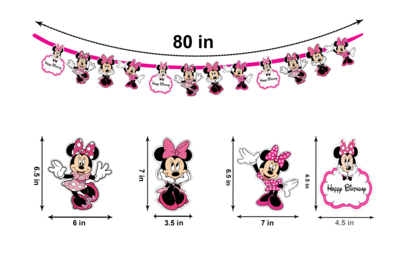 Minnie Mouse Characters Bunting Banner