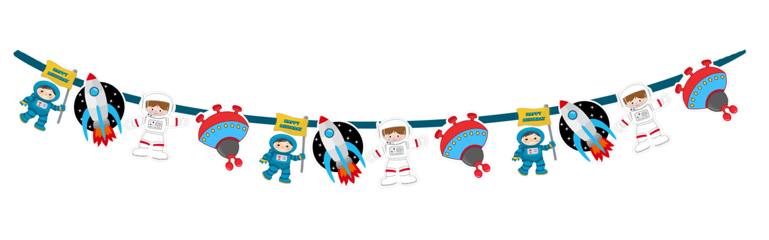 Space Characters Bunting Banner