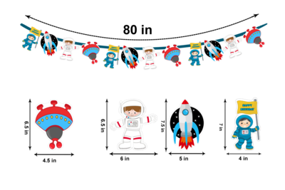 Space Characters Bunting Banner