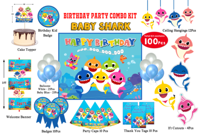 Baby Shark Combo Kit - 100Pcs (Non Customized)