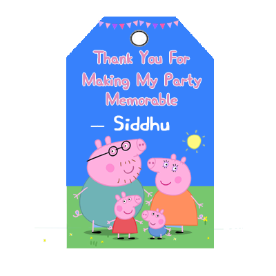 Peppa Pig Thank you Tags (24 Pcs)