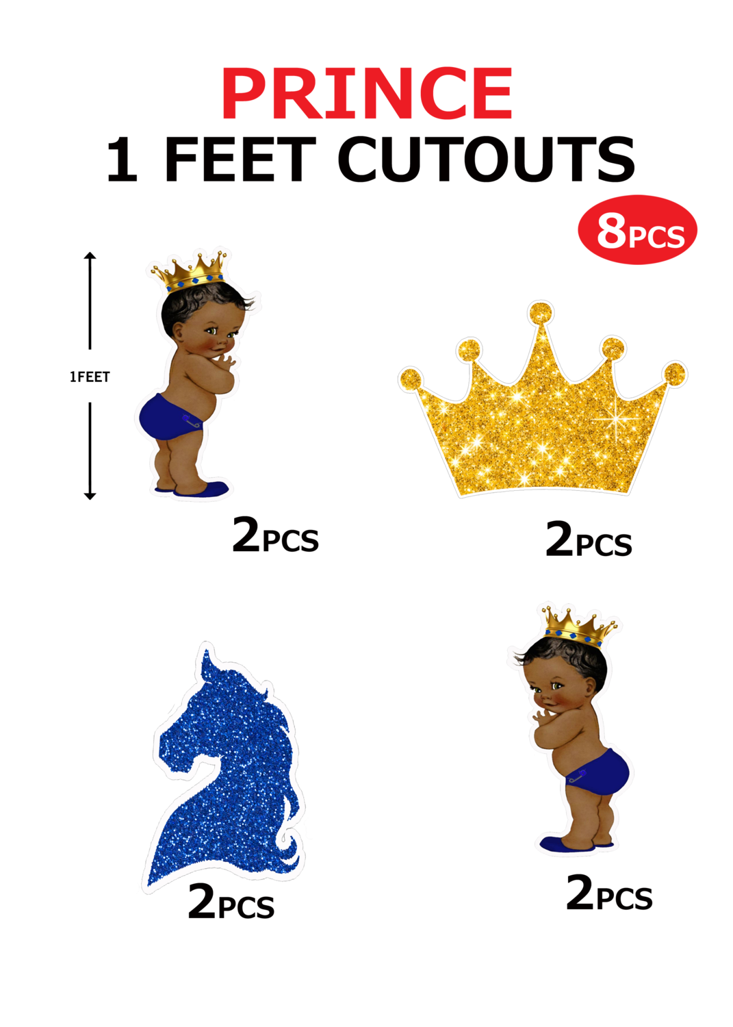 Royal Prince - Cutouts (1ft) - 8 Pcs