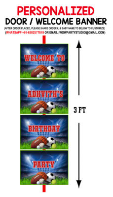 Sports Theme Door / Welcome Banner (3ft)