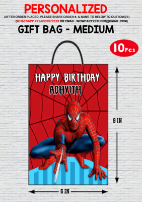 Spiderman  Theme - Gift Bag Medium (10 Pcs)