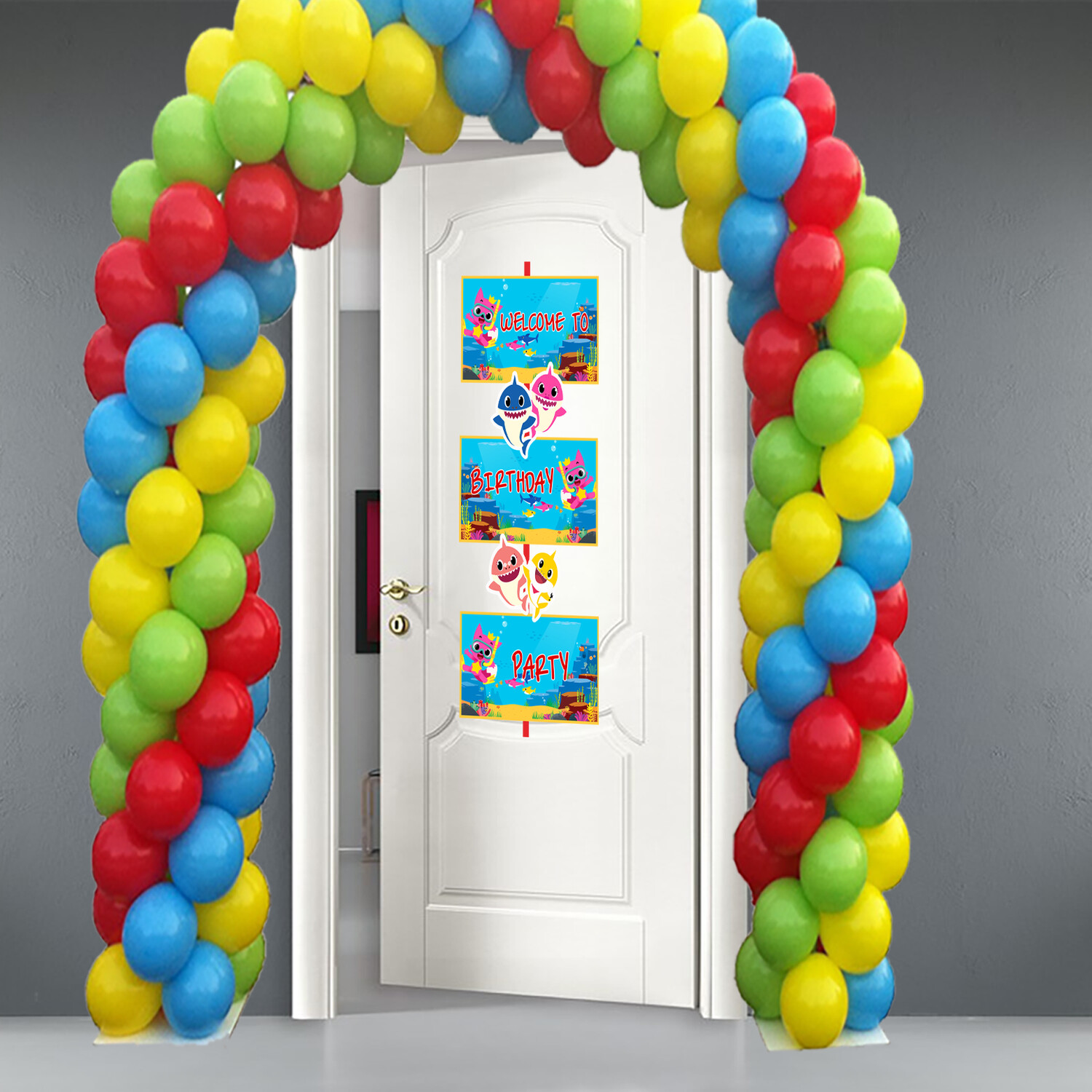 Baby Shark Theme Door / Welcome Banner (3ft) - (non customizable product)