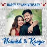 Happy Anniversary Backdrop / Background Banner With Picture  (4ft x 4ft)