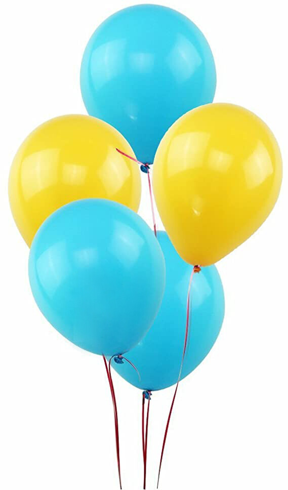 Balloons Yellow &amp; Blue - 50Pcs