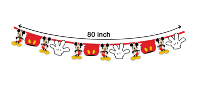 Mickey Mouse Characters Bunting Banner