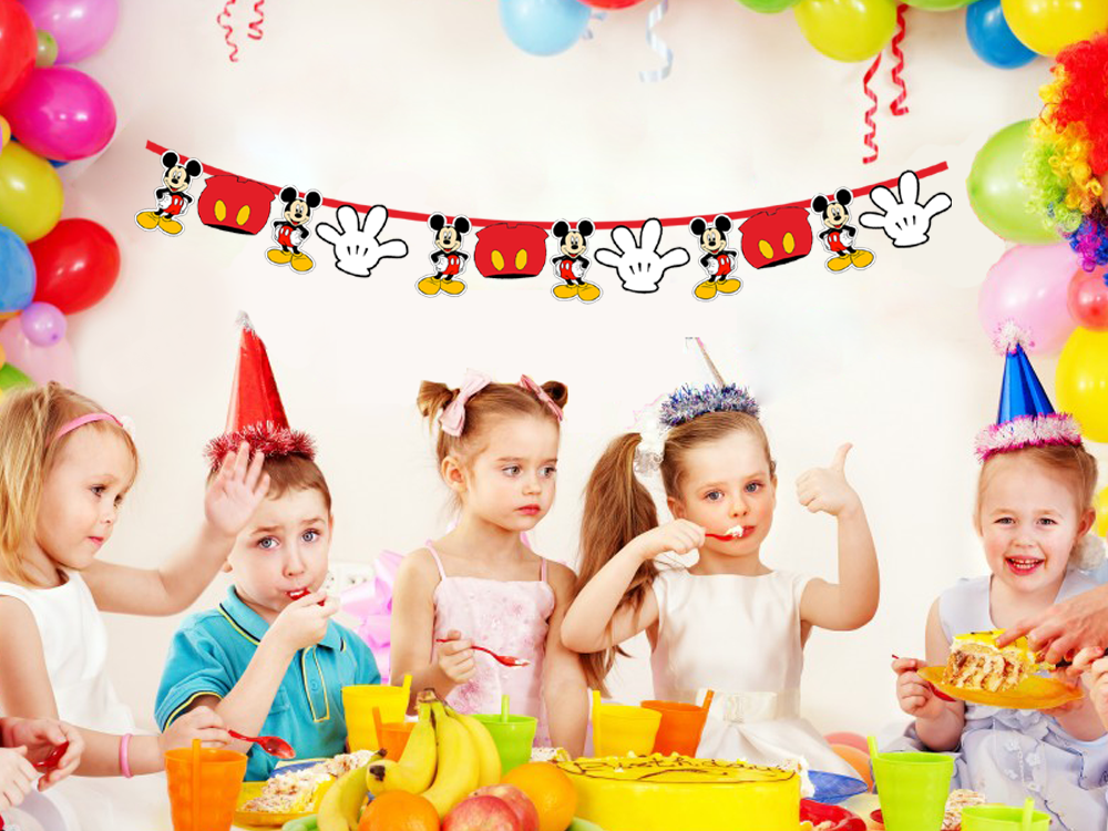 Mickey Mouse Characters Bunting Banner