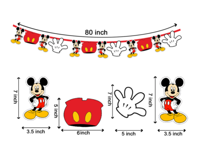Mickey Mouse Characters Bunting Banner