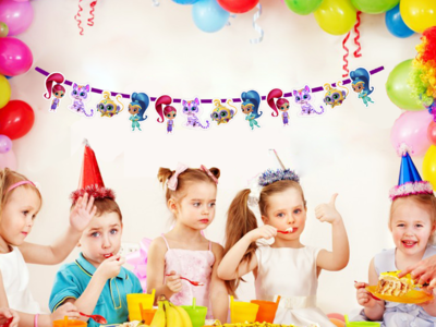 Shimmer &amp; Shine Characters Bunting Banner