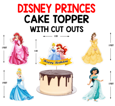 Disney Princess - Cake Topper Combo (Non Personalized)