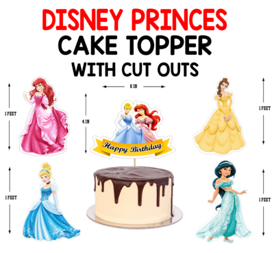 Princess Disney - Cake Topper Combo (Non Personalized)