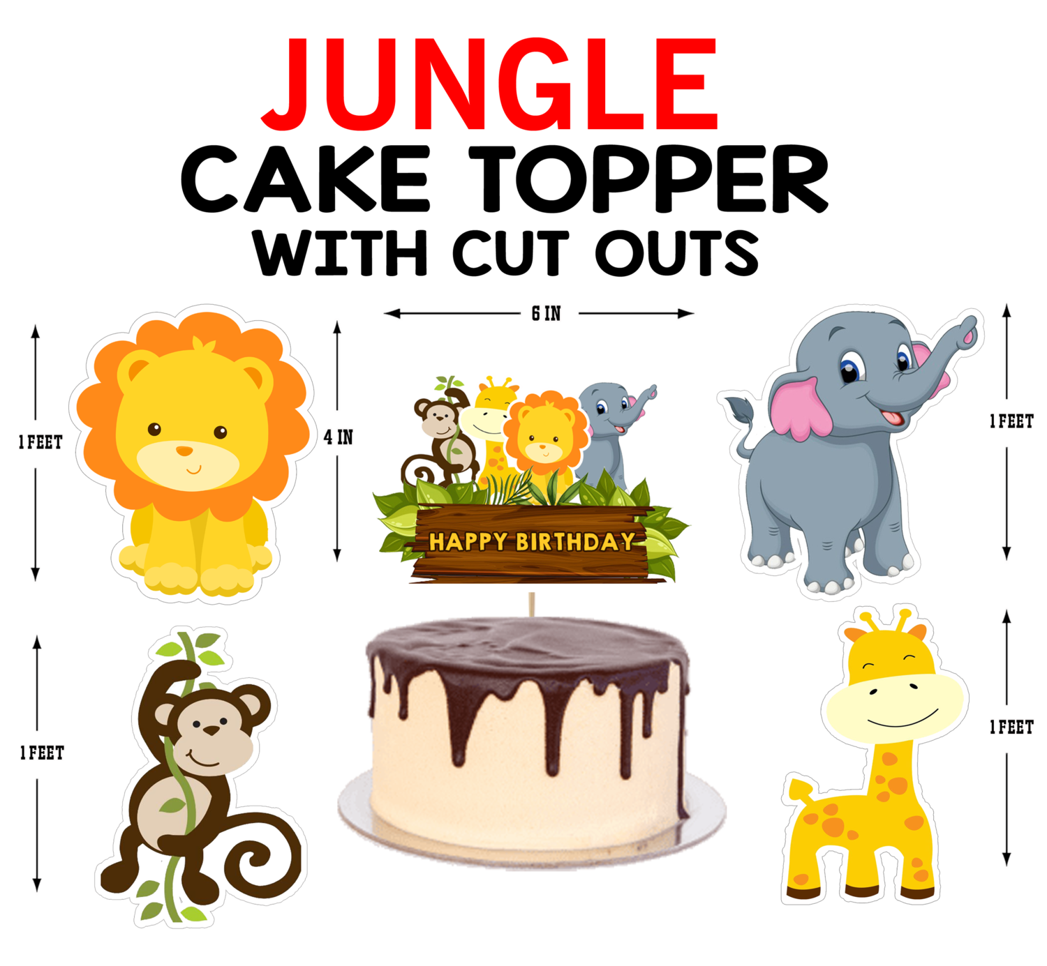 Jungle - Cake Topper Combo (Non Personalized)