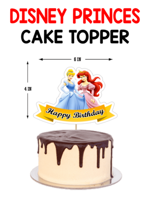 Princess Disney - Cake Topper Combo (Non Personalized)
