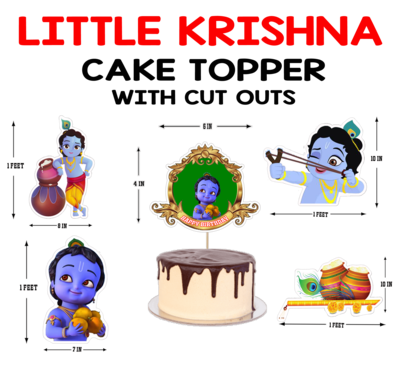 Little Krishna - Cake Topper Combo (Non Personalized)