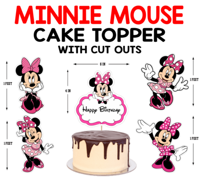Minnie Mouse - Cake Topper Combo (Non Personalized)